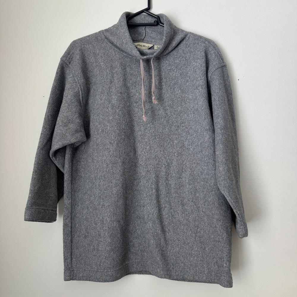 Eddie Bauer grey fleece sweater